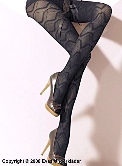 Tights with wave pattern